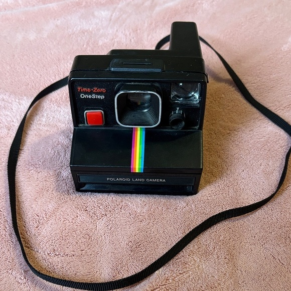 Polaroid Other - Polaroid Time-Zero OneStep Camera - Black with Rainbow Stripe